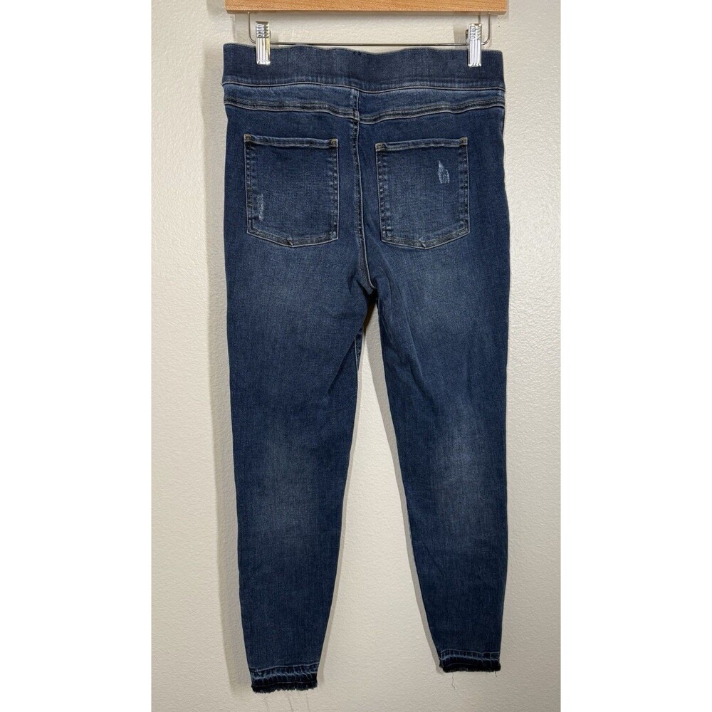 Spanx Pull-on Distressed Skinny Jeans Womens‎ Size M Slimming Stretch Denim - Picture 7 of 12